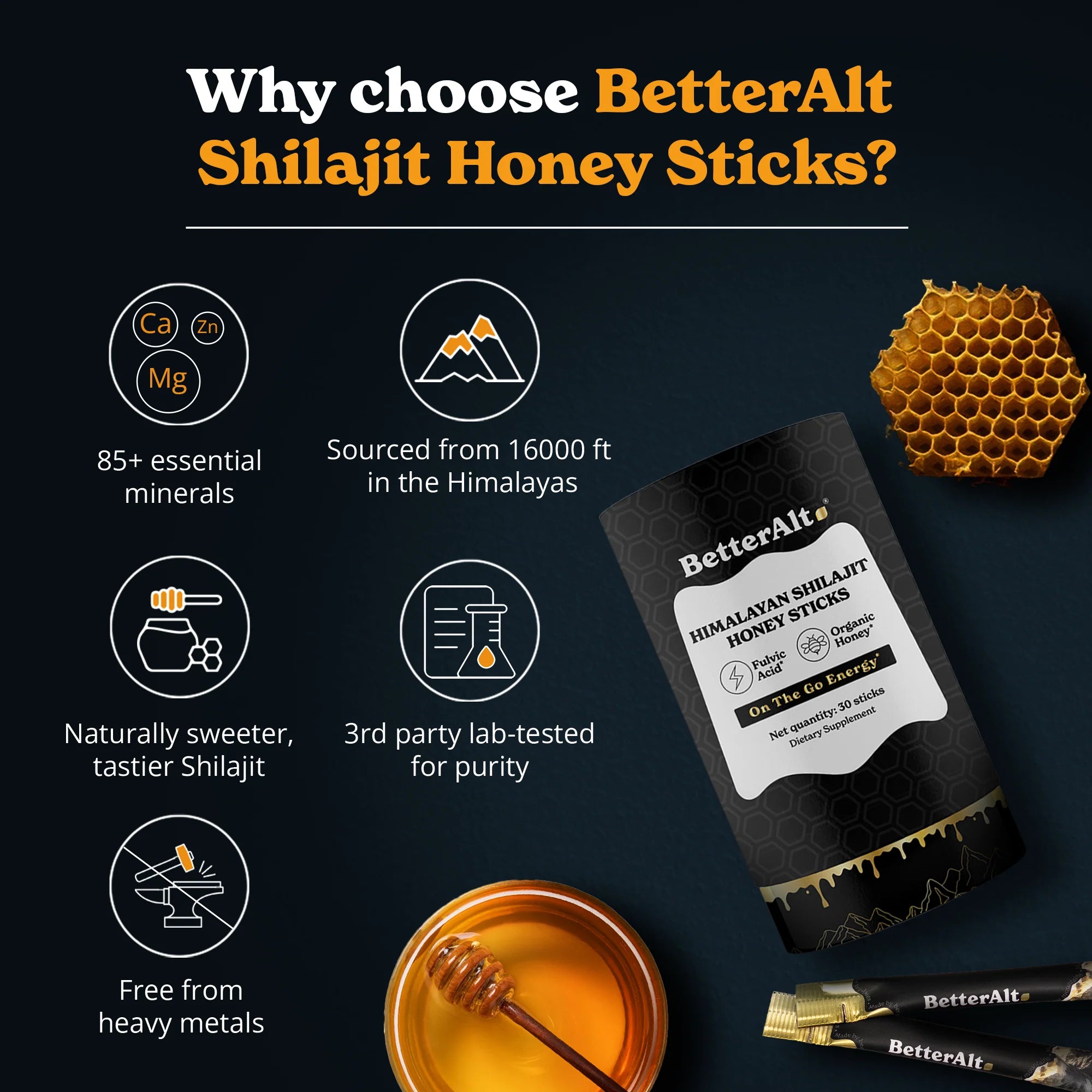 Shilajit Honey Sticks