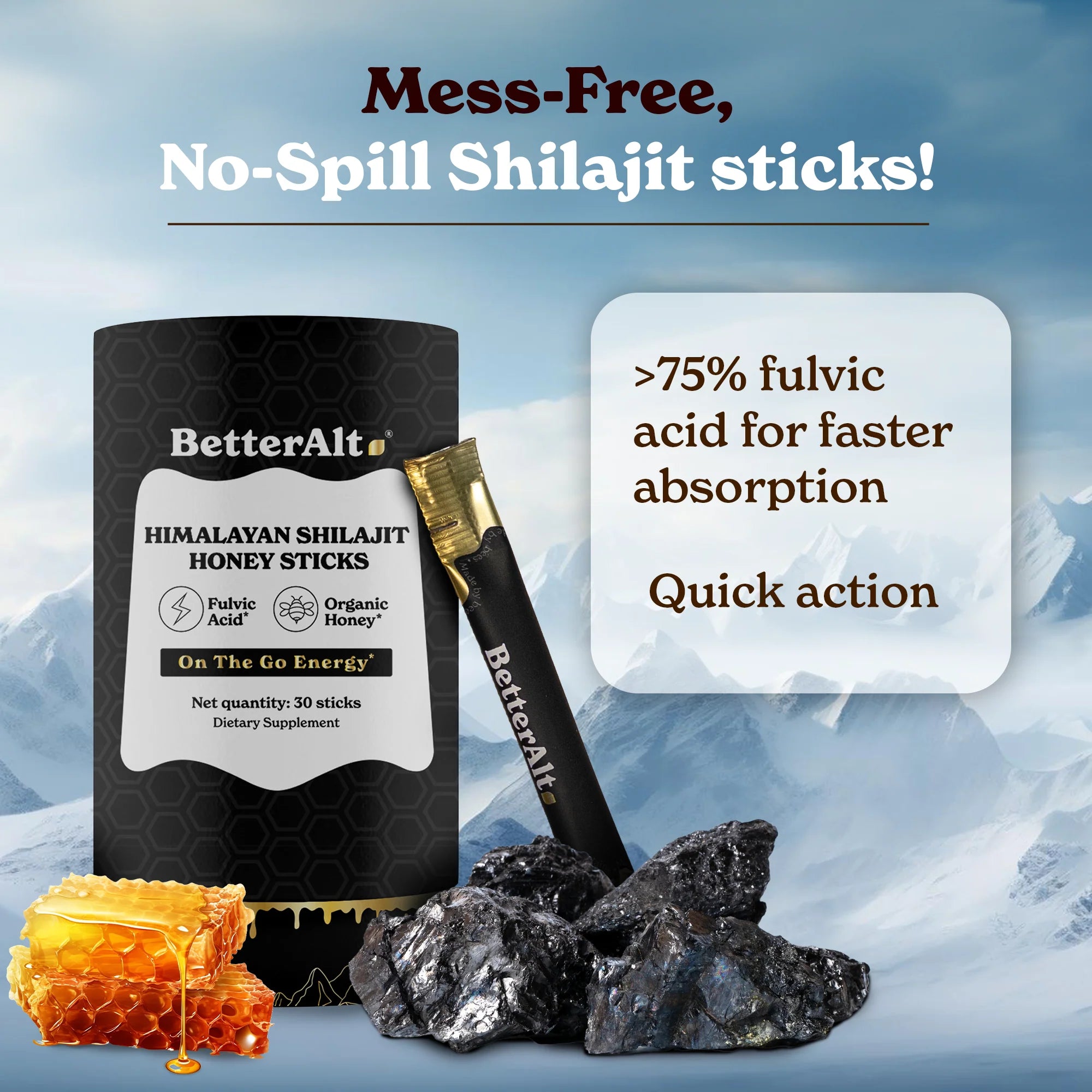 Shilajit Honey Sticks